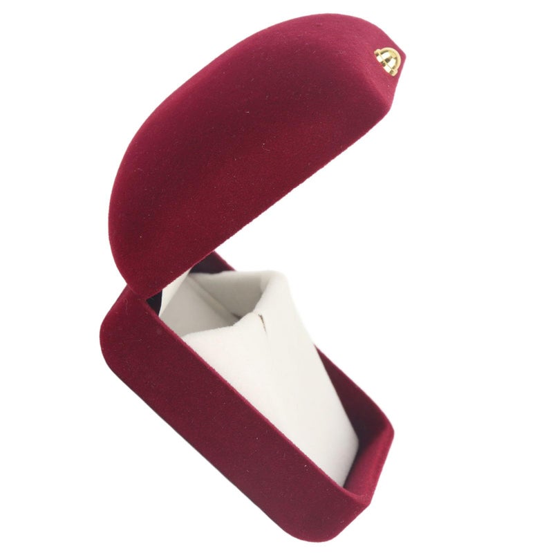 Yosoo Compact Velvet Jewelry Box For Engagements Elegant Travel Organizer Earring Box - Image 4