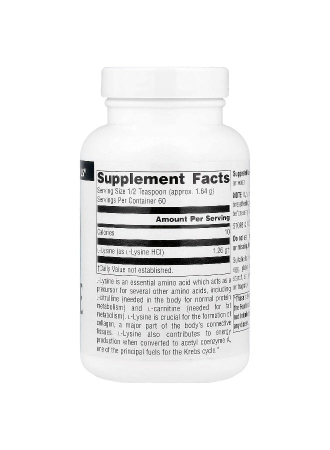 Source Naturals Source Naturals, L-Lysine Powder, 3.53 oz (100 g)  - Image 2