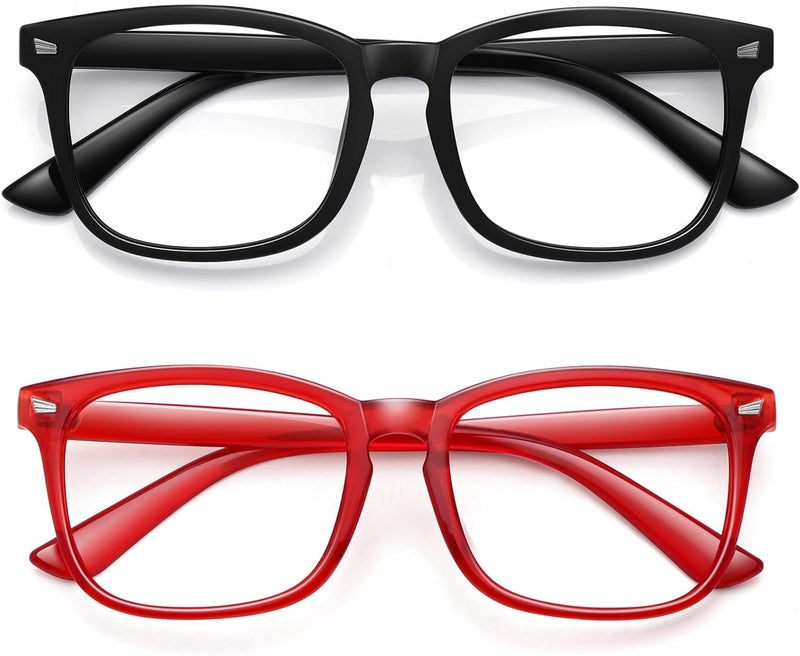 WOWSUN Unisex Stylish Nerd Non-prescription Glasses, Clear Lens Eyeglasses Frames, Fake Glasses - Image 1