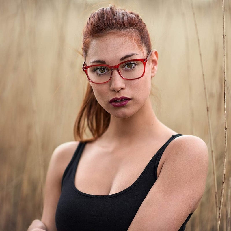 WOWSUN Unisex Stylish Nerd Non-prescription Glasses, Clear Lens Eyeglasses Frames, Fake Glasses - Image 2