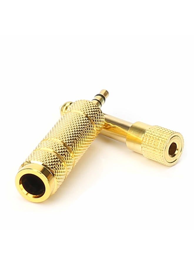 SiYear 3.5mm 1/8 inch TRS Plug to 6.35mm 1/4 inch Jack and 3.5mm Female to 6.35 Male Plug Gold Plated Set Audio Stereo Adapter Converter for Headphone, Microphone (4 -Pack) - Image 3