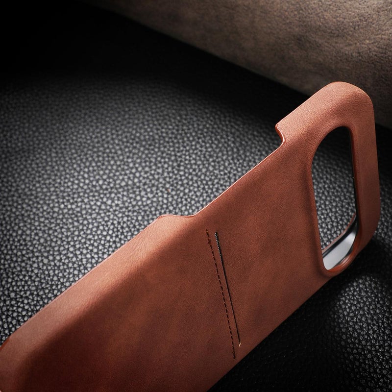 إيروريكس جراب هاتف من جلد الغنم بفتحة للبطاقات لهاتف Google Pixel 10 Pro XL (أسود) - Image 4