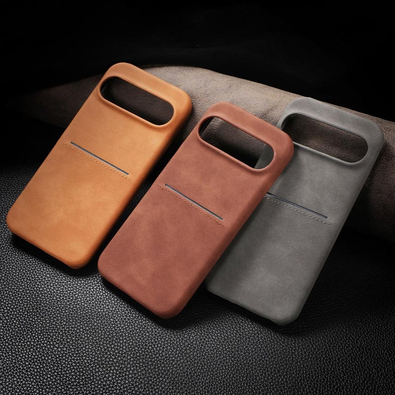 إيروريكس جراب هاتف من جلد الغنم بفتحة للبطاقات لهاتف Google Pixel 10 Pro XL (أسود) - Image 3