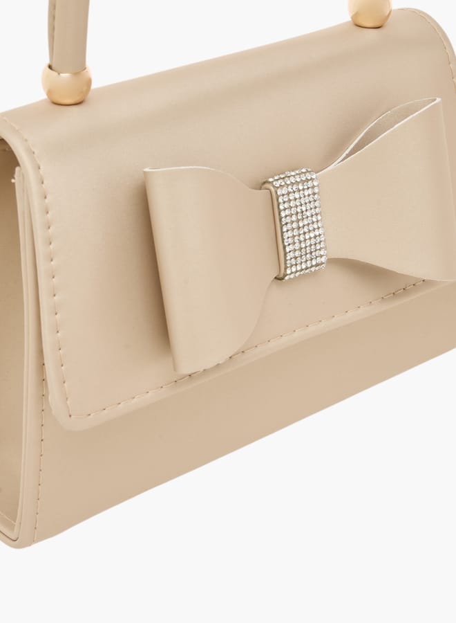 Flora Bella By Shoexpress Womens Bow Detail Satchel Bag With Magnetic Closure Ramadan Collection - Image 4