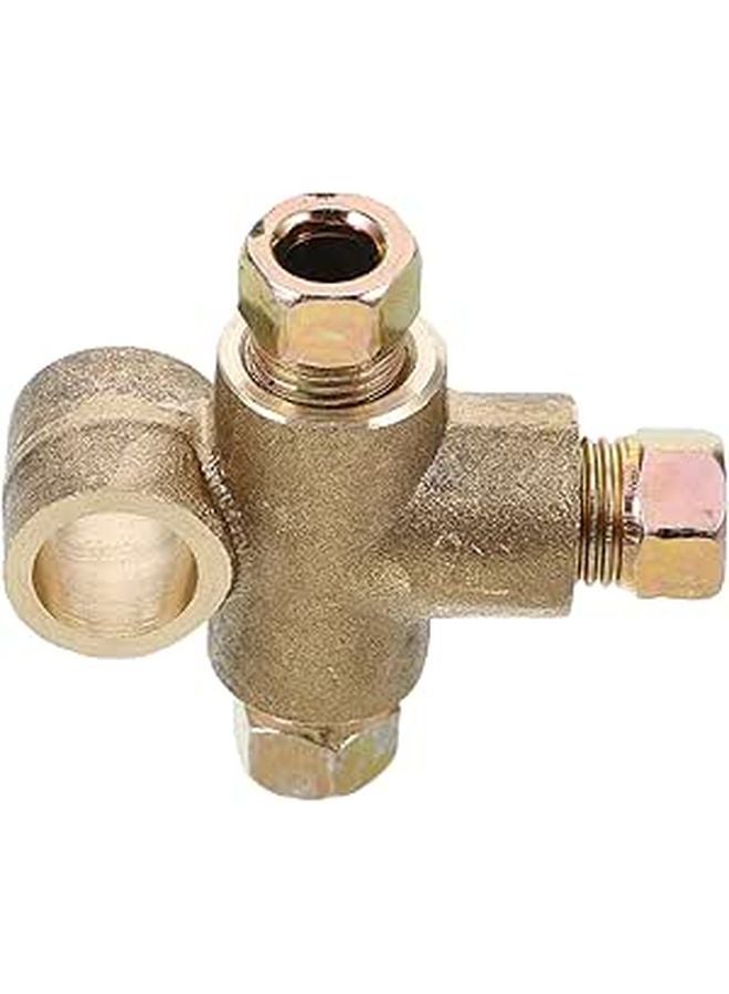 محول تي لخط فرامل نحاسي M10x1 مع 3 منافذ ذكر تركيب فلير للاستبدال - Image 1