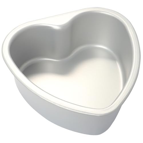 Gvhntk Heart Shaped Cake Pan 6 Inch Aluminum Cake Pans Heart Cake Tin Baking Cake Mold for Valentine's Weddings Birthday Party - Image 1