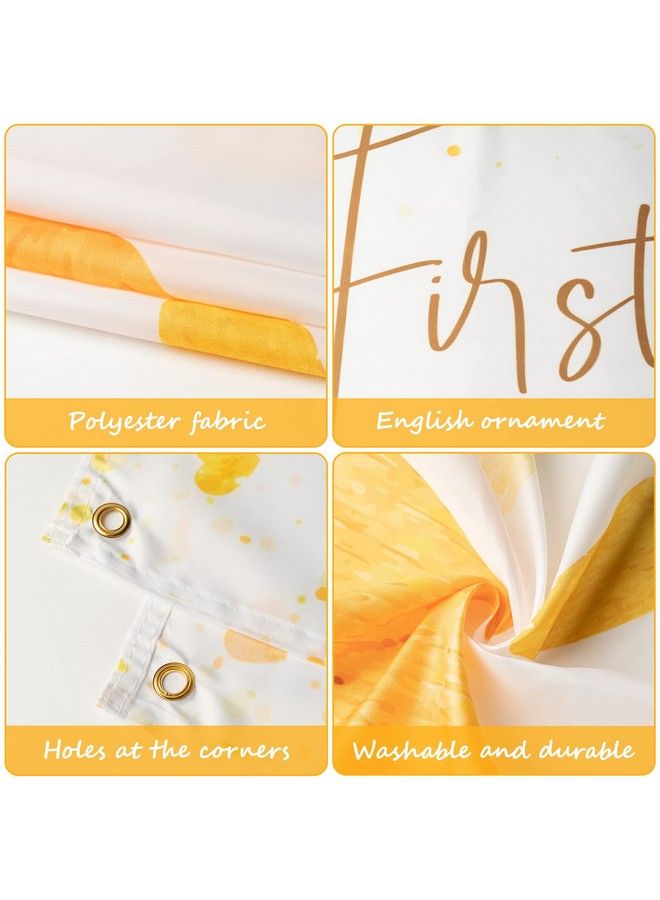 Boho Sun First Trip Around The Sun First Birthday Photography Backdrop Banner Muted Sunrise Wall Hanging Decor Sun Theme 1St Birthday Party Photo Background Decoration Supplies For Boys Girls - Image 4
