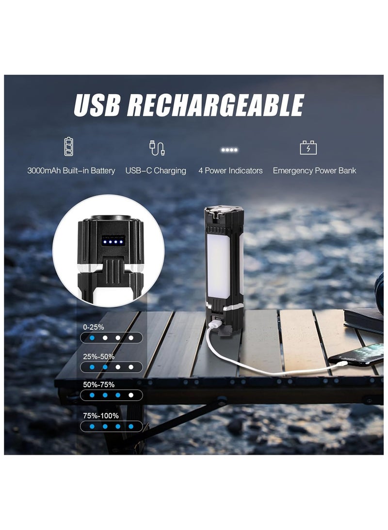 فانوس تخييم LED: مصابيح تخييم خارجية قابلة لإعادة الشحن تعمل بالبطارية - 300 لومن، 5 أوضاع سطوع، مصابيح خيمة مقاومة للماء لانقطاع التيار الكهربائي في حالات الطوارئ في هوريكان هوم - Image 4