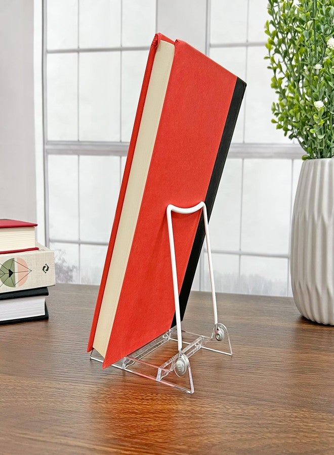 GIBSON HOLDERS 3PL Adjustable White Wire and Clear Acrylic Display Easel, 3.875" W x 5.375" D x 5.25" H, Pack of 12 - Image 3