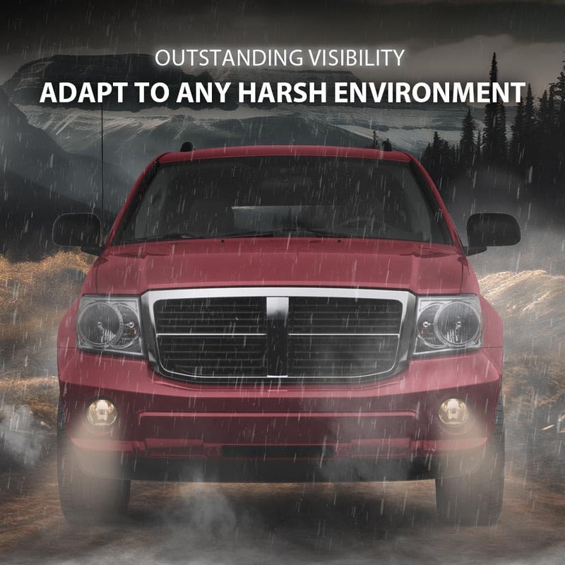 GPLUS G-PLUS Fog Lights for 2002-2008 Dodge Ram 1500, 2003-2009 Dodge Ram 2500/3500, 2004-2006 Dodge Durango - Pair with Bulbs - Image 3