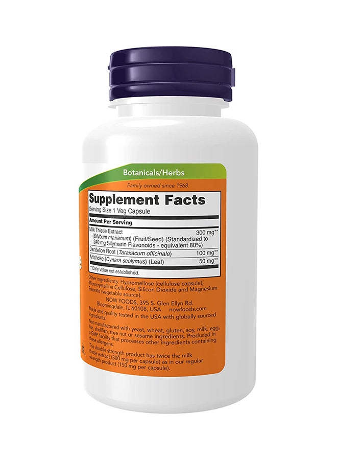 Now Foods Silymarin Milk Thistle Extract 300mg 100 Veg Capsules - Image 3