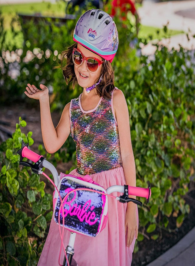 Spartan Barbie Power Kids Bike| 18 Inch Wheel Size With Training Wheels | Single Speed | Black Color - Image 4