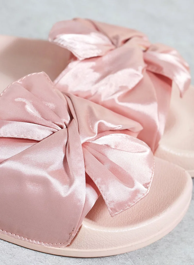 Coco Satin Bow Slides