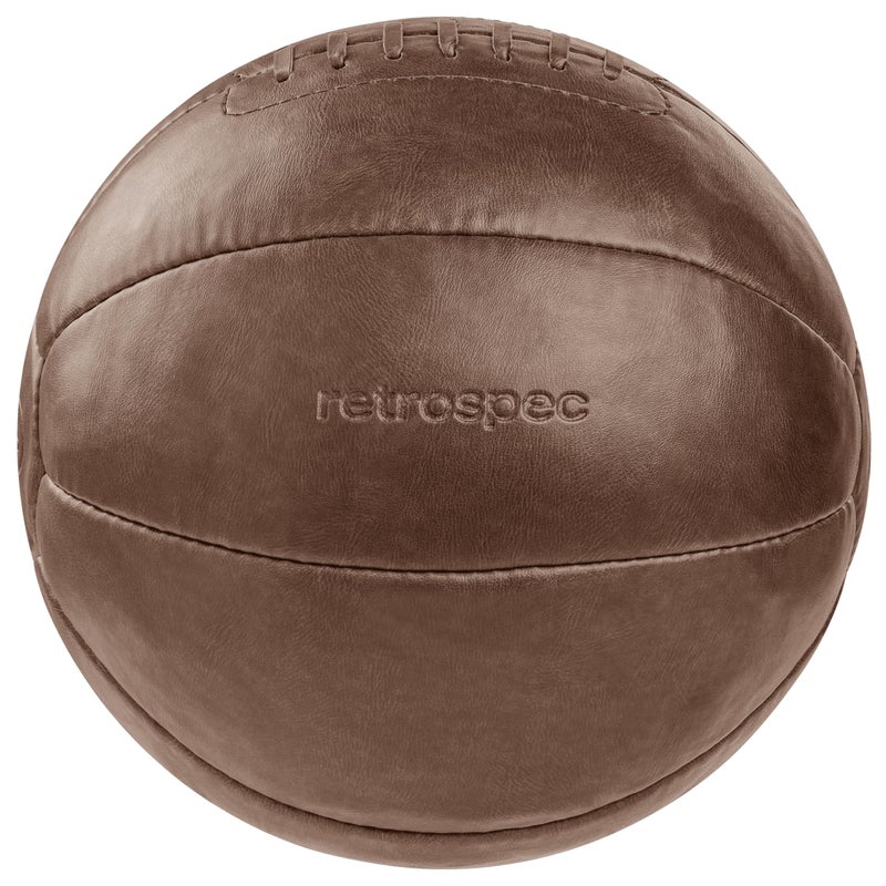 Retrospec Core Weighted Medicine Ball 4, 6, 8, 10, 12, 14, 16, 20, 25, 30 lbs, Soft Touch Vegan Leather with Sturdy Grip for Strength Training, Recovery, Balance Exercises and Other Full-Body Workouts - Image 1