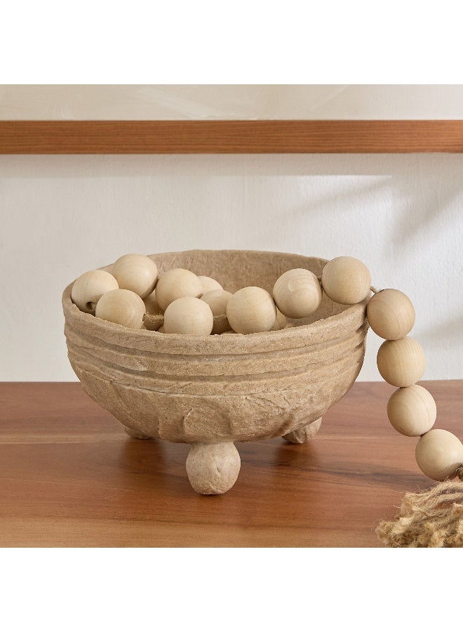 Home Box Whyton Travertine Decorative Bowl - 25x25x14 cm - Image 1