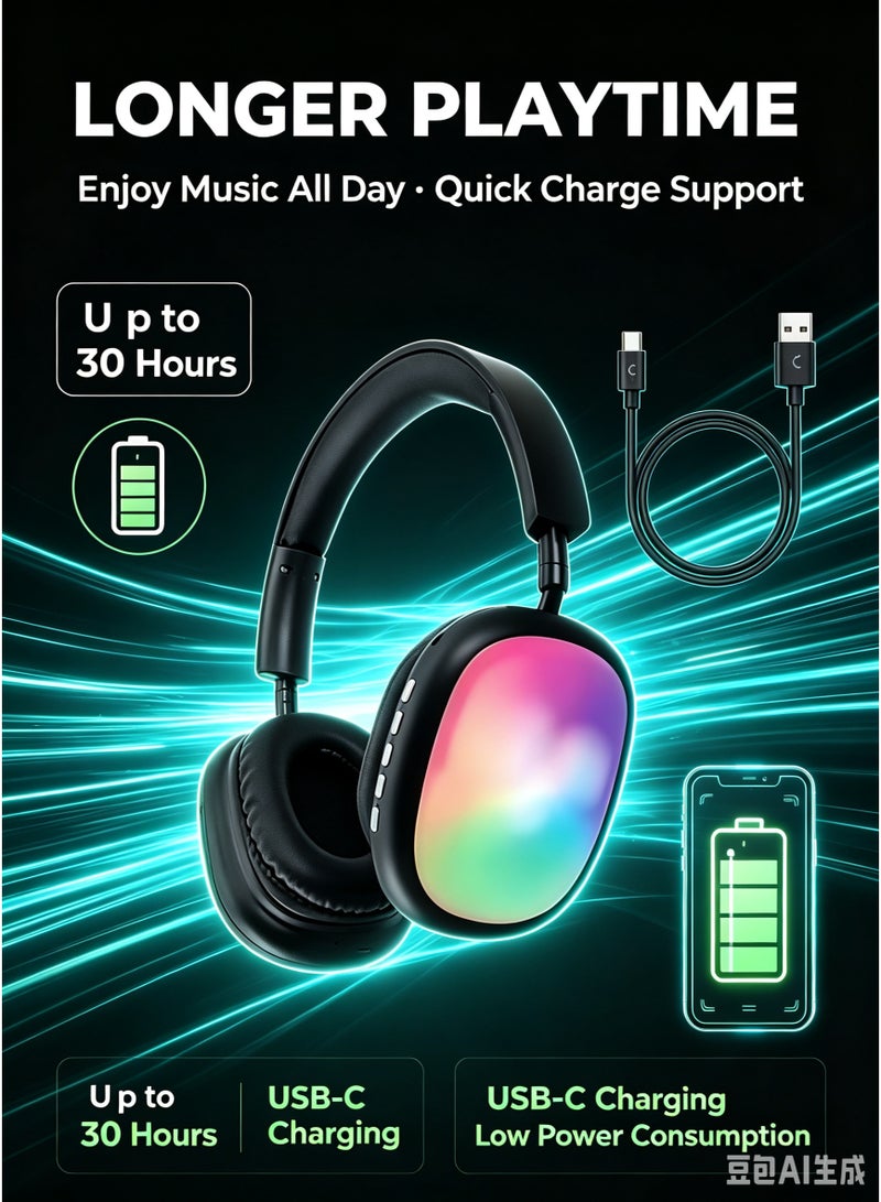 XO i22 Stereo Wireless Headset with LED Lights, Hi-Fi Audio & Noise Reduction - Image 5