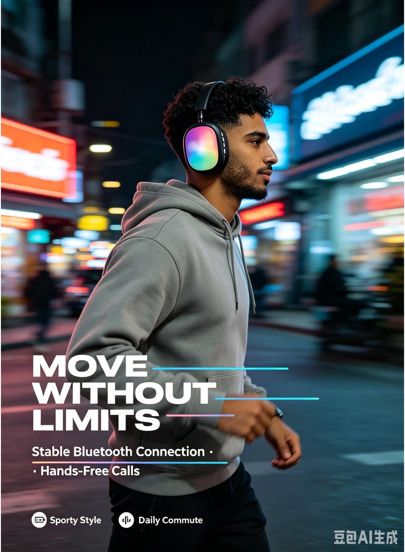 XO i22 Stereo Wireless Headset with LED Lights, Hi-Fi Audio & Noise Reduction - Image 2