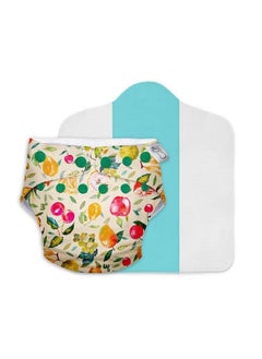 Superbottoms Uno Freesize Cloth Diaper ; Cloth Diaper For Babies 0 To 3 Years ; Washable & Reusable Cloth Diaper ; Comes With Cloth Diaper Insert ; 1 Organic Cotton Soaker (Fruit Burst)  - Image 1
