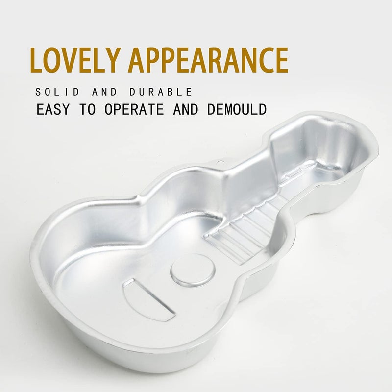 SADYFON Guitar Shaped Cake Pan 3D Aluminum Nonstick Cake Decorating Mould Birthday Wedding Anniversary Party Cake Baking Pans Tins Bakeware Tool - Image 4