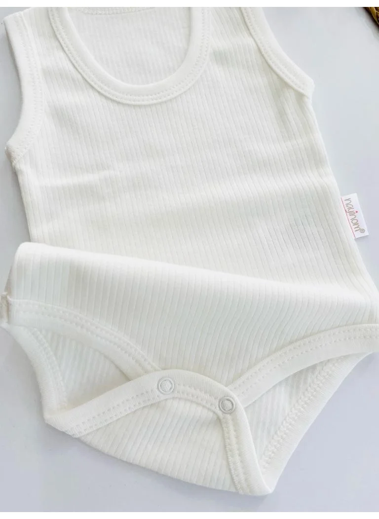 Miyakidsworld 5 Pieces Monthly and Cotton Snap Bodysuit for Girl and Boy Baby Snapback Badi Soft Textured Baby Bodysuit Set