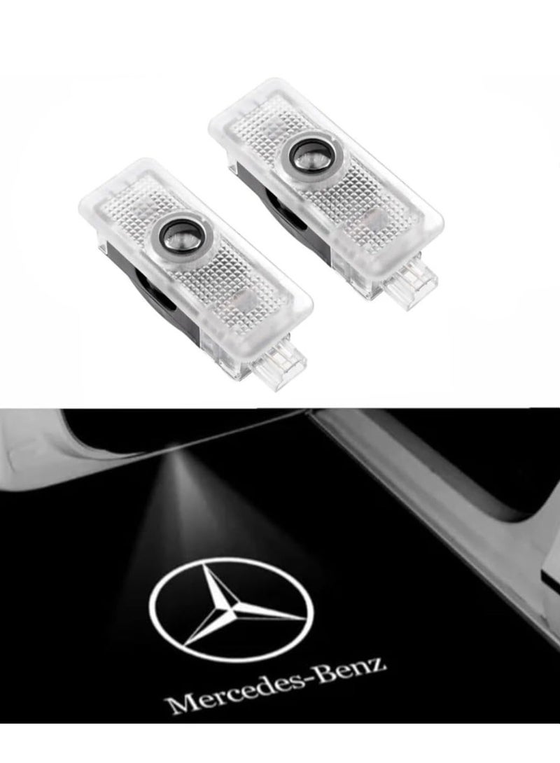 Vierex Car Door LED Logo Projector For Mercedes CLA200 CLA45 E200 E400 C250 Coupe CLS45 CLS350 CLS300 CLS400 CLA CLS C E Coupe 2 Pcs Non-Fading Welcome Lamp Door Light Puddle Lights Kit - Image 1