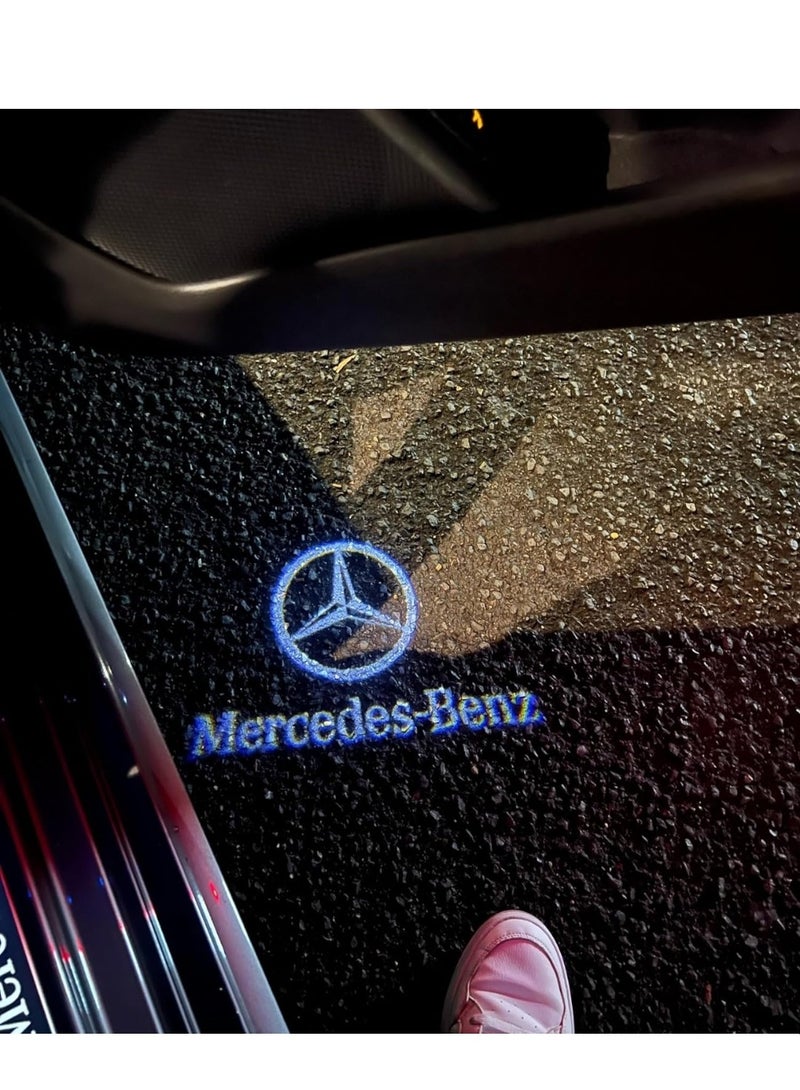 Vierex Car Door LED Logo Projector For Mercedes CLA200 CLA45 E200 E400 C250 Coupe CLS45 CLS350 CLS300 CLS400 CLA CLS C E Coupe 2 Pcs Non-Fading Welcome Lamp Door Light Puddle Lights Kit - Image 2