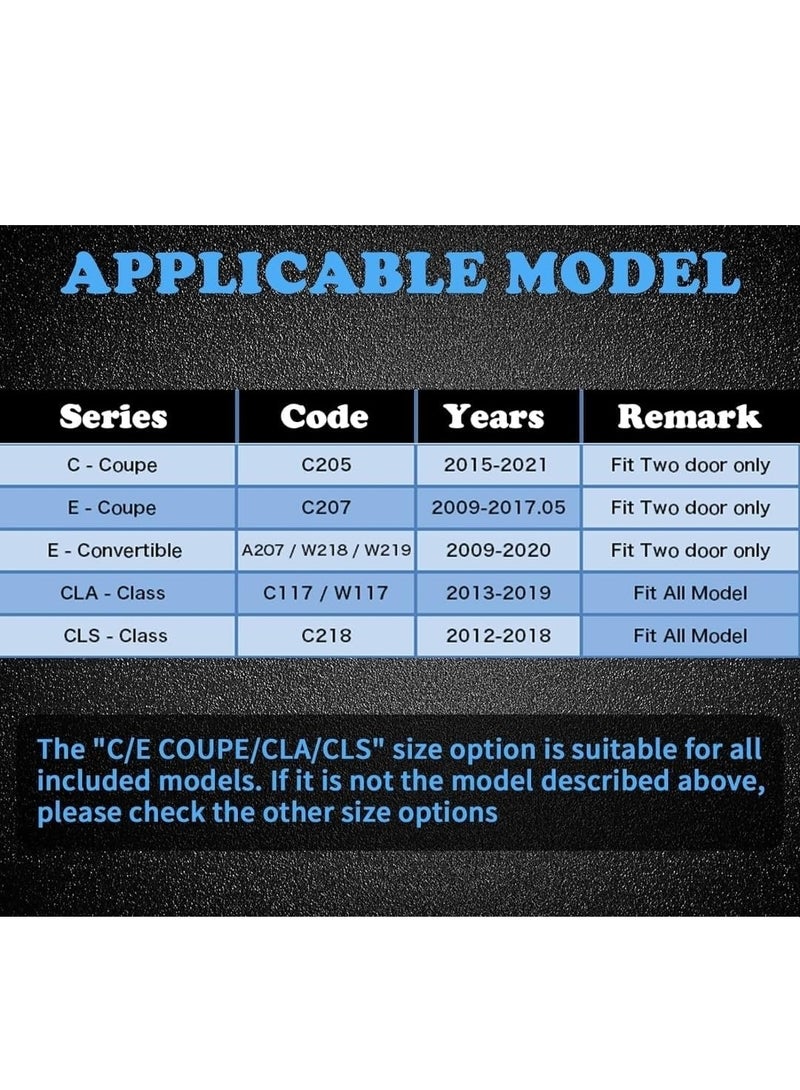 Vierex Car Door LED Logo Projector For Mercedes CLA200 CLA45 E200 E400 C250 Coupe CLS45 CLS350 CLS300 CLS400 CLA CLS C E Coupe 2 Pcs Non-Fading Welcome Lamp Door Light Puddle Lights Kit - Image 3