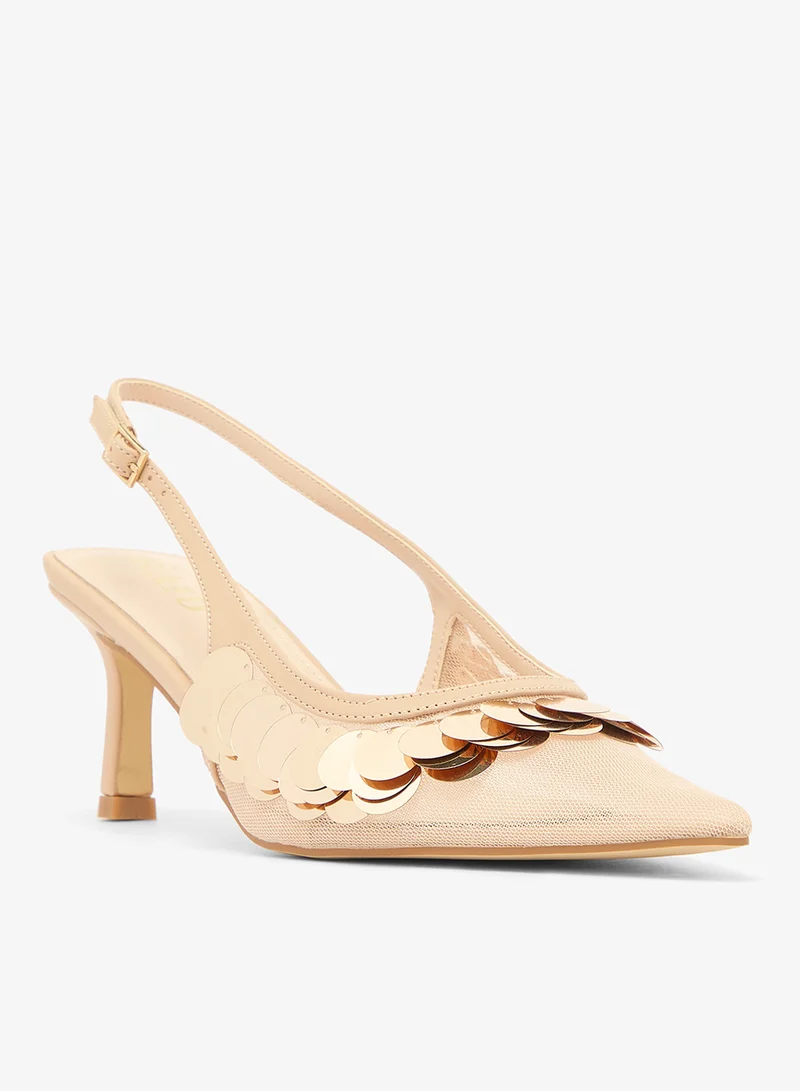ريد Fayira Sequin Slingback Pumps