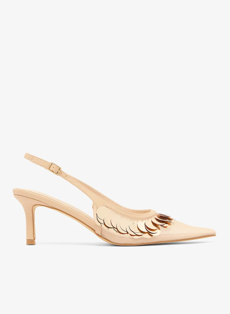 ريد Fayira Sequin Slingback Pumps