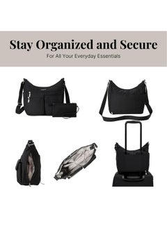 Baggallini Baggallini Everywhere Bagg - Hobo Crossbody Bag for Women with RFID Wristlet - Water-resistant Travel Bag  - Image 5