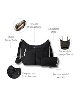 Baggallini Baggallini Everywhere Bagg - Hobo Crossbody Bag for Women with RFID Wristlet - Water-resistant Travel Bag  - Image 3