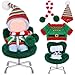 Simgoing 17 cm Christmas Doll Clothes with Seat Cute and Functional Xmas Outfit with Accessories for Doll Fans and Collectors Christmas Car Desk Office DecorDark GreenCute Fairy - Image 2