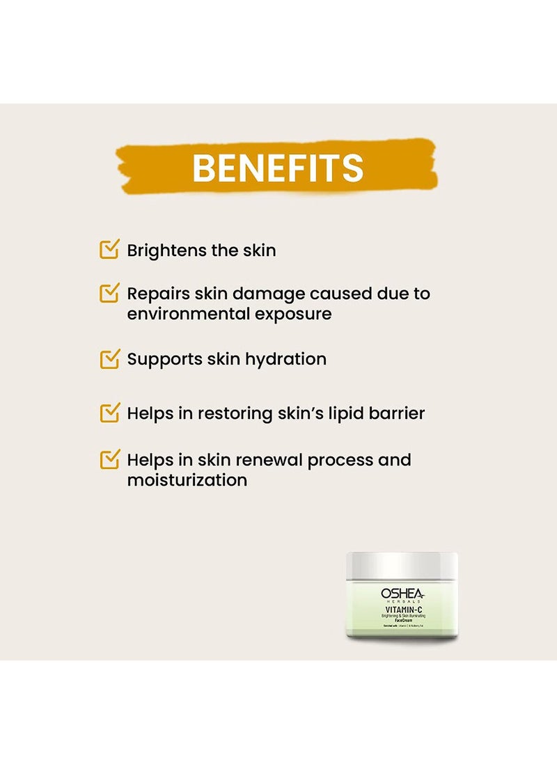 Oshea Herbals Vitamin C Brightening and Skin Illuminating Face Cream 50g - Image 5