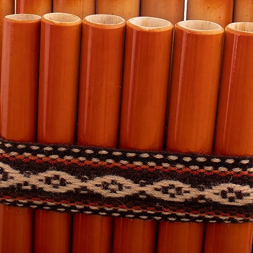 NOVICA مجموعة أنابيب بان بايبو من نوفكا من الخيزران الأنديني مع لمسات قماشية وحقيبة حمل، زوج من 1 كبير و 1 صغير، 'سيرينادة الإنكا' - Image 4
