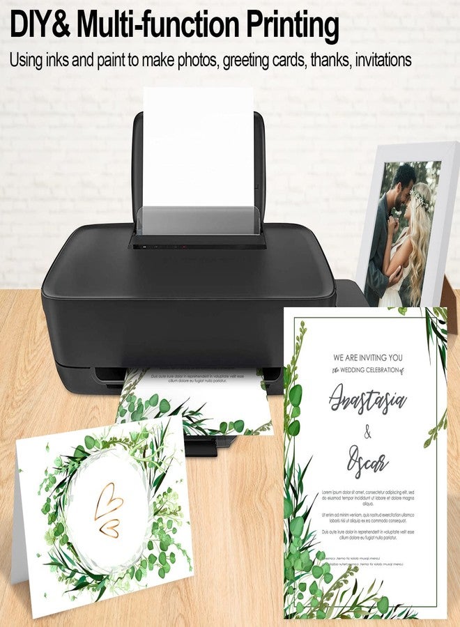 Utron 56 Pack 5x7 Cardstock Paper, White Blank Cardstock, 250GSM Thick Paper, Blank Heavy Weight 90 lb Cardstock, Printing Paper for Making Invitations, Announcements, Photos, Postcards so on - Image 3