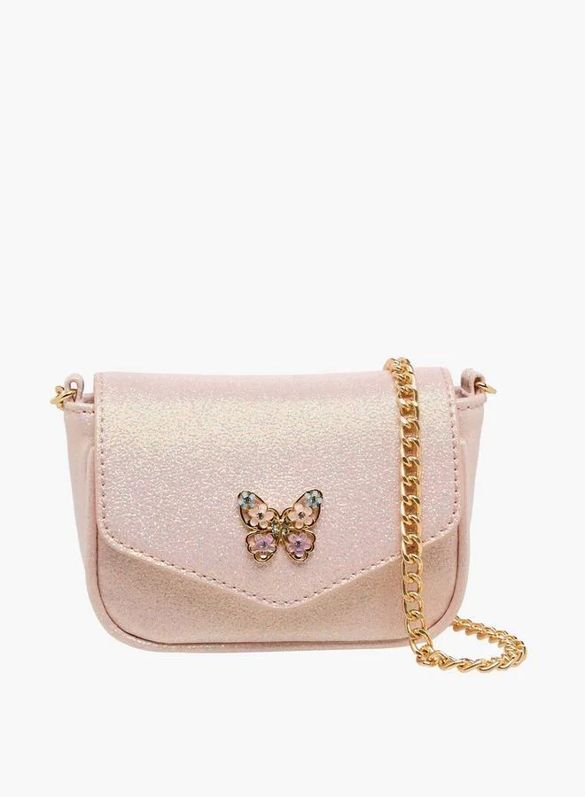سيليست Butterfly Embellished Crossbody Bag with Chain Strap Ramadan Collection