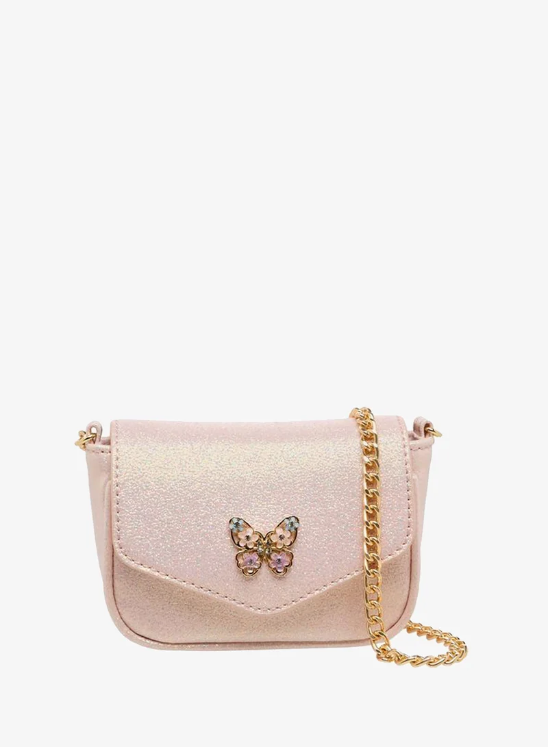Celeste Butterfly Embellished Crossbody Bag with Chain Strap Ramadan Collection