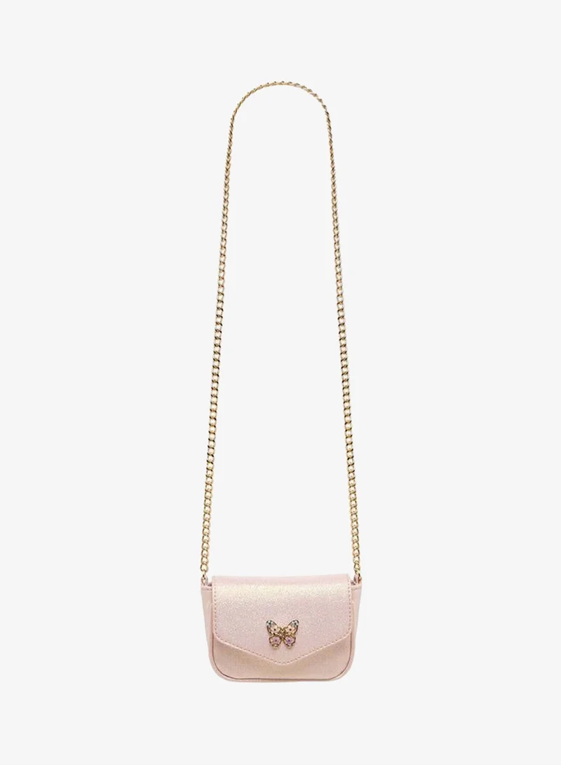 Celeste Butterfly Embellished Crossbody Bag with Chain Strap Ramadan Collection