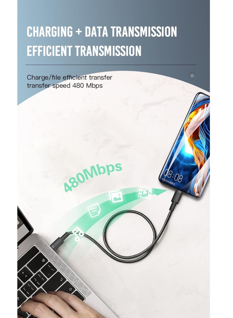 XO INET USB C Cable 100W 1M, USB C to USB C Charging Cable PD Fast Charge Type C for iPhone 15/15 Plus/15 Pro/15 Pro Max, MacBook Air/Pro, iPad Pro/Air, Mini, Samsung  - Black - Image 3