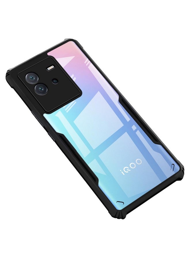 ZAPCASE غطاء خلفي ZAP CASE لجهاز iQOO Neo 6 5G | متوافق مع غطاء خلفي لجهاز iQOO Neo 6 5G | غطاء خلفي بزاوية 360 درجة | غطاء شفاف لجهاز iQOO Neo 6 5G مع حماية الكاميرا | (TPU + PC | أسود غير لامع) - Image 1