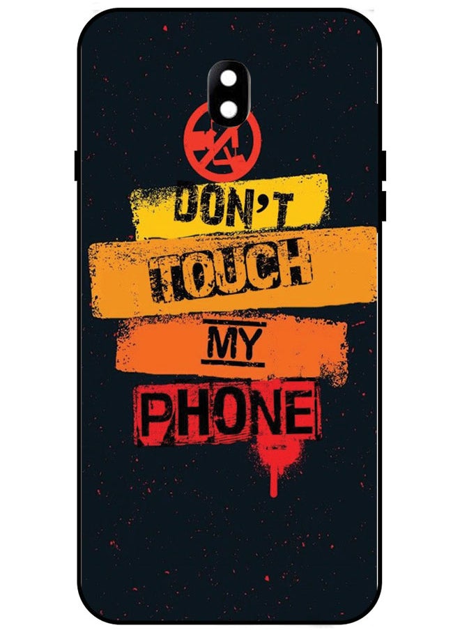 EYE CATCH - Protective Case Cover For Samsung Galaxy J7 Pro Smart Series Printed Protective Case Cover for Samsung Galaxy J7 Pro Don't Touch My Phone - Image 1