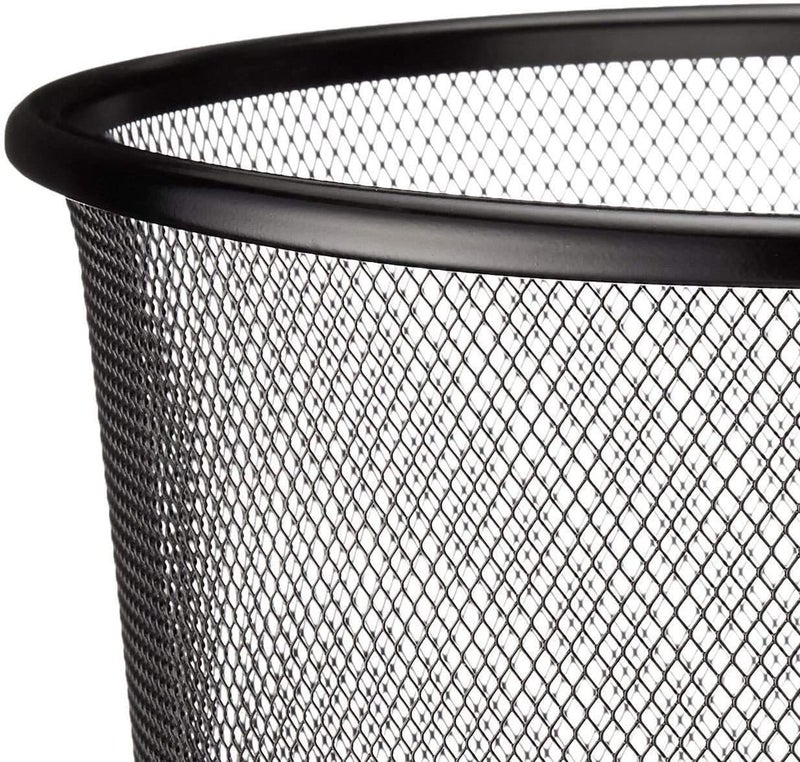 شواي سلة المهملات سلة المهملات المعدنية الدائرية المصنوعة من الأسلاك الشبكية خفيفة الوزن وأنيقة، سلة المهملات المثالية للمنزل والمكتب (لون عشوائي) - Image 4