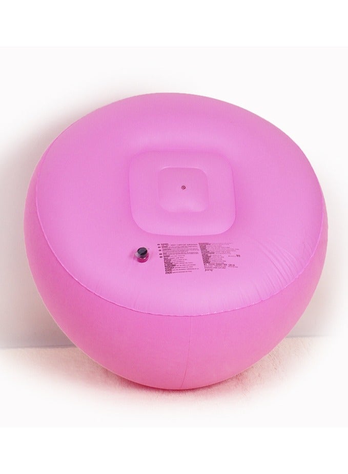 LazyBed كرسي bean bag أريكة Lazy قابلة للطي أريكة قابلة للإمالة كرسي خارجي فردي محمول مقعد قابل للنفخ، وردي - Image 1