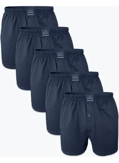 مالابادي Men's Smoke 5 Piece Wide Pattern Large Size 100% Cotton Boxer MB2400