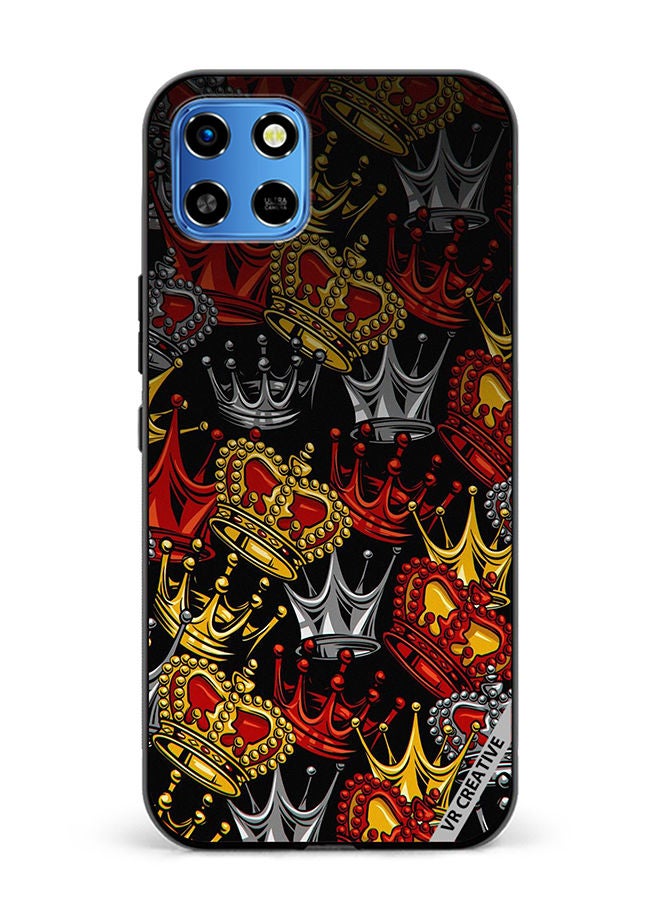 VR CREATIVE Protective Case Cover For Infinix Smart 6 HD King And Queen Design Multicolour - Image 1
