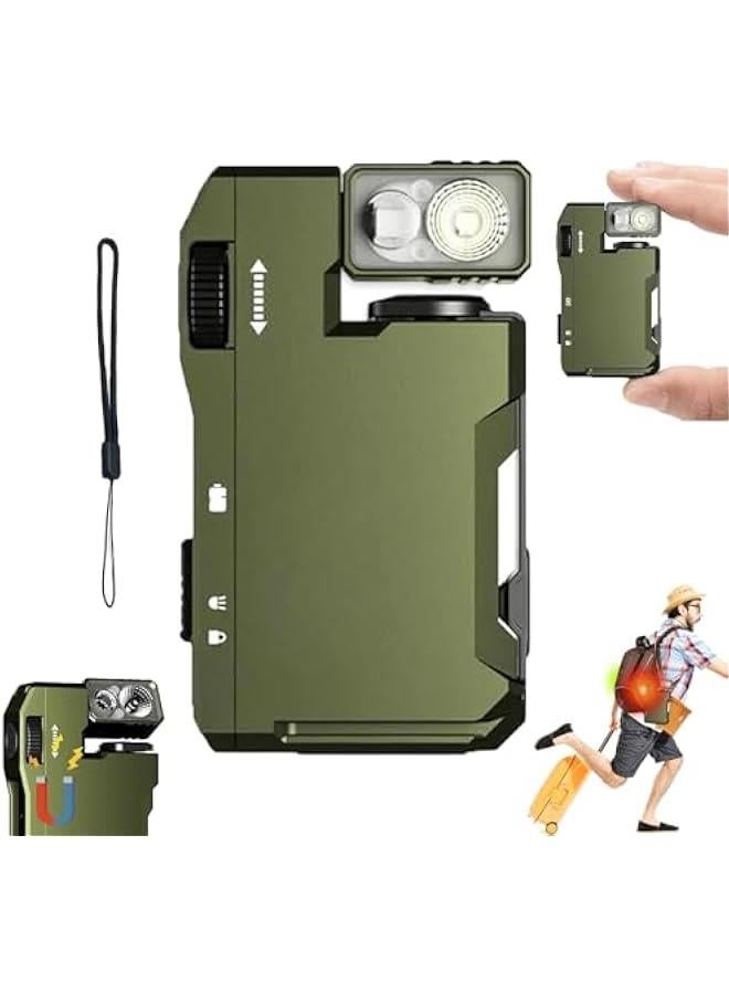 G5 EDC Light 400 Lumens, G5 Premium Pocket-Sized Mini RGB Flashlight, 180° Rotation, Ip68 Waterproof Multi-Mode Magnetic Small Keychain Flashlight for Camping, Emergency (Green)  - Image 1
