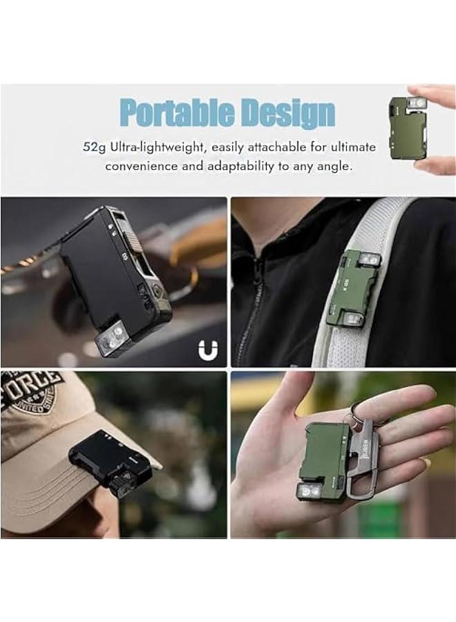 G5 EDC Light 400 Lumens, G5 Premium Pocket-Sized Mini RGB Flashlight, 180° Rotation, Ip68 Waterproof Multi-Mode Magnetic Small Keychain Flashlight for Camping, Emergency (Green)  - Image 4