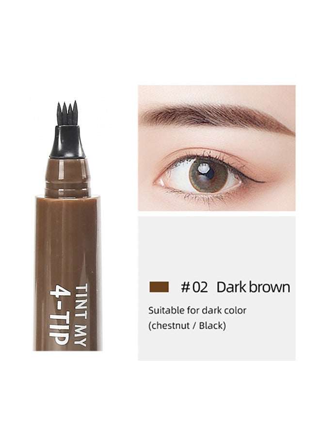 چولي ستار 3 قطع الحاجب الكنتوري، الحاجب البني الداكن القلم، ماء 4 نقطة الحاجب قلم رصاص (# 02) - Image 1