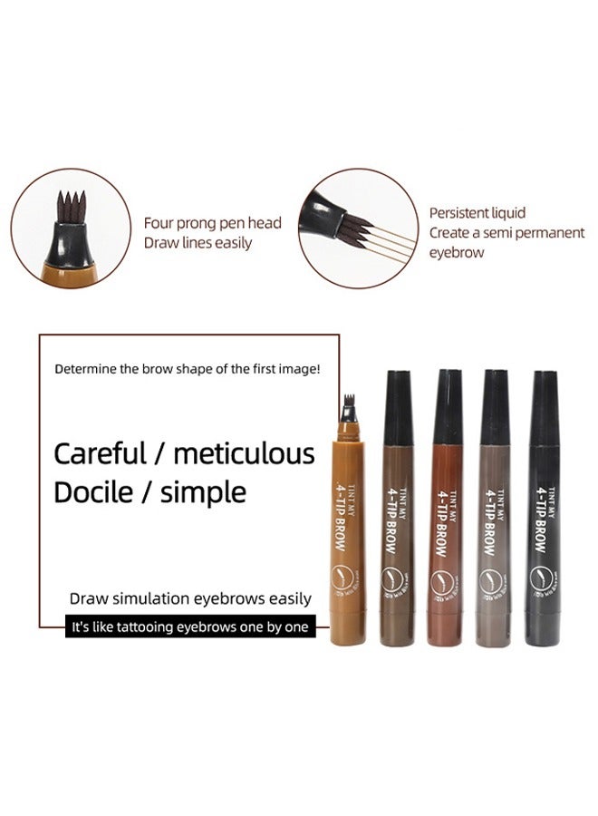 چولي ستار 3 قطع الحاجب الكنتوري، الحاجب البني الداكن القلم، ماء 4 نقطة الحاجب قلم رصاص (# 02) - Image 5