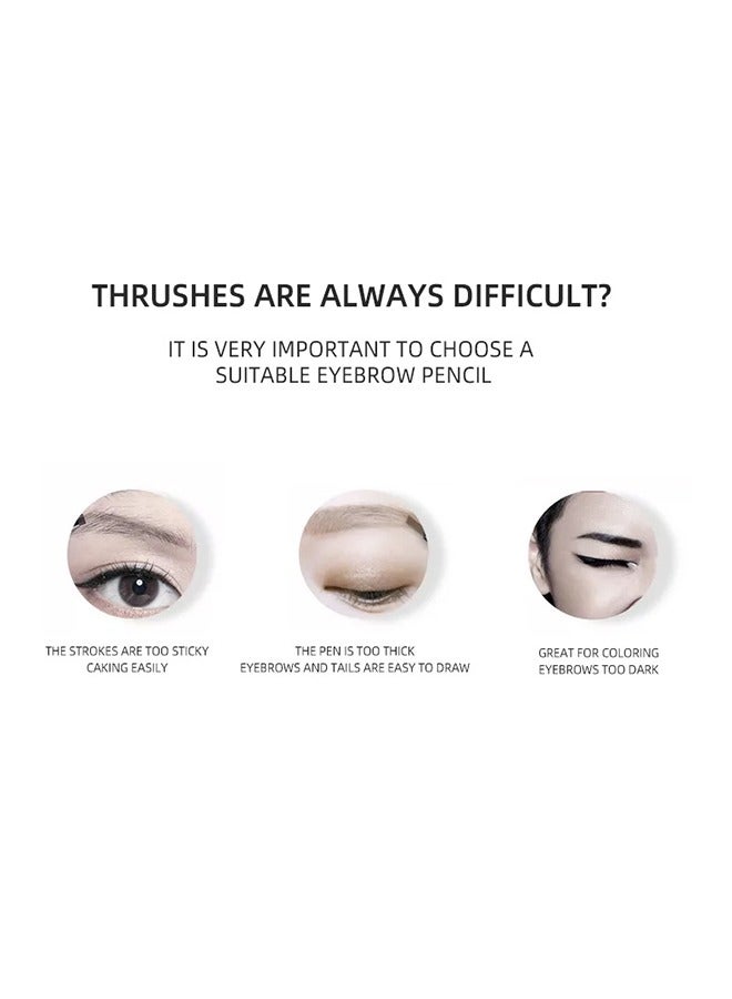 چولي ستار 3 قطع الحاجب الكنتوري، الحاجب البني الداكن القلم، ماء 4 نقطة الحاجب قلم رصاص (# 02) - Image 3